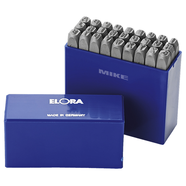 Bộ đục chữ ELORA 400B, 27 ký tự từ A - Z, bằng thép độ cứng cao