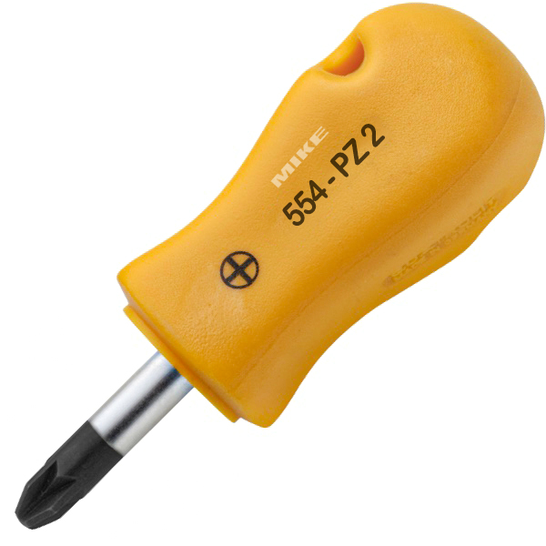 Tua vít hoa thị ELORA 554-PZ, loại ngắn, đầu vít từ PZ1-PZ3