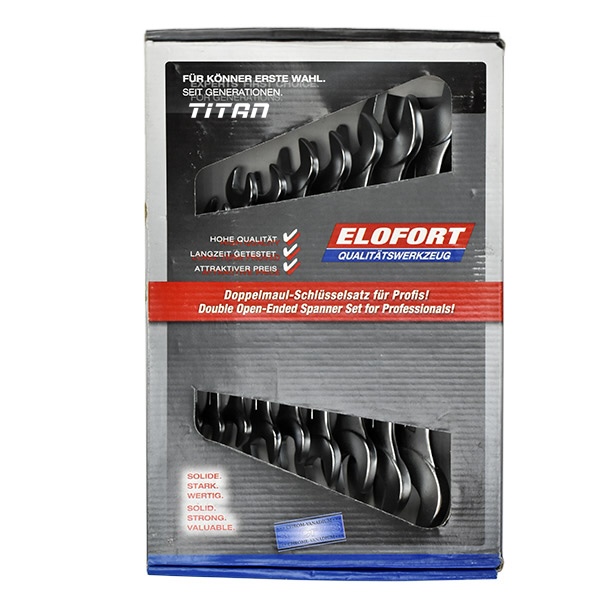 Bộ cờ lê 2 đầu miệng ELOFORT 2S101M gồm 10 cây từ 6 - 32mm