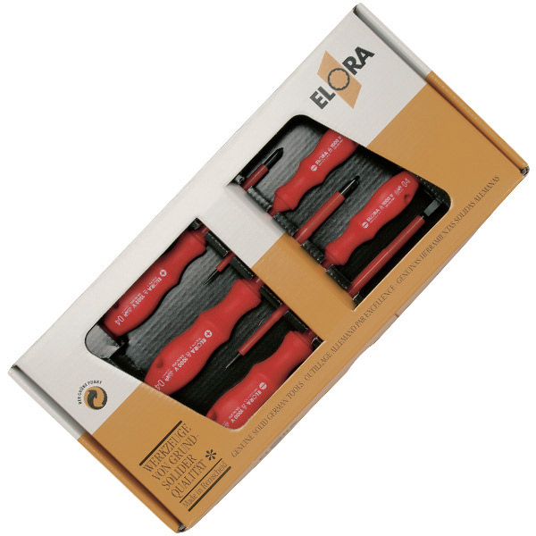 Bộ tua vít 5 cây dẹt và bake cách điện 1000V ELORA 979S-5K