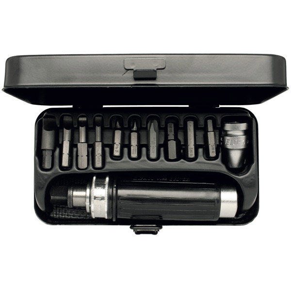 Bộ vít đóng ELORA 3401-S12, 12 món, đầu dẹt, 4 cạnh, lục giác