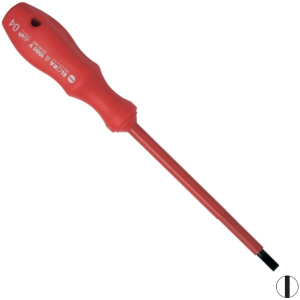 Tua vít dẹt cán cách điện ELORA 900IS, chuẩn VDE 1000V