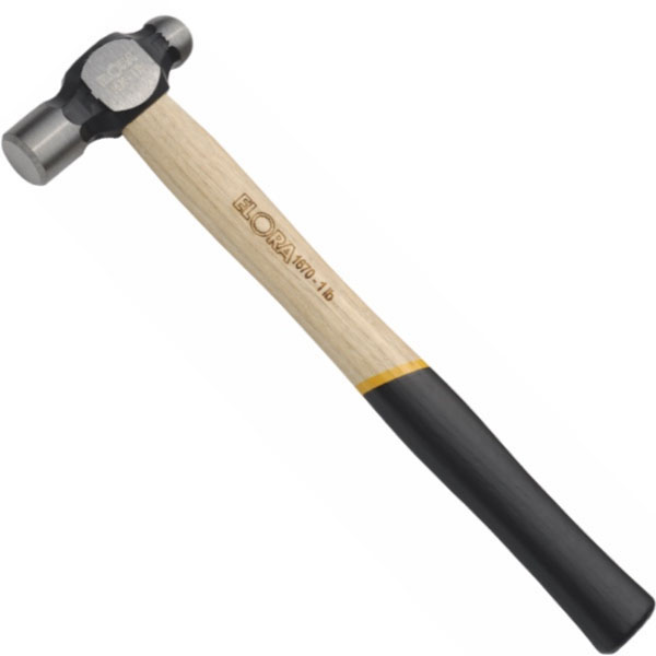 Búa đầu tròn ELORA 1670, cán gỗ, kiểu Ball Pein, búa bi