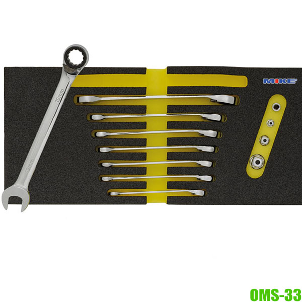 Bộ cờ lê tự động 8 cây loại gạt đảo chiều OMS-33, cho tủ đồ nghề ELORA