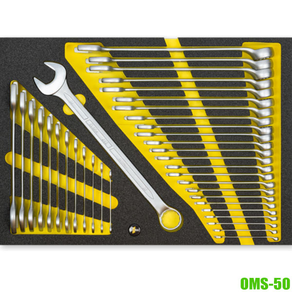 Bộ cờ lê vòng miệng, 2 đầu miệng từ 6-32mm OMS-50, gồm 37 chi tiết