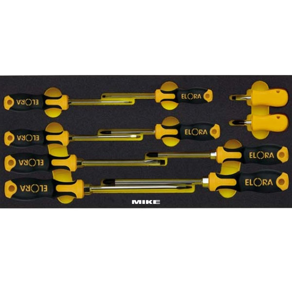 Bộ tua vít ELORA OMS-7, gồm 10 chi tiết cho tủ đồ nghề