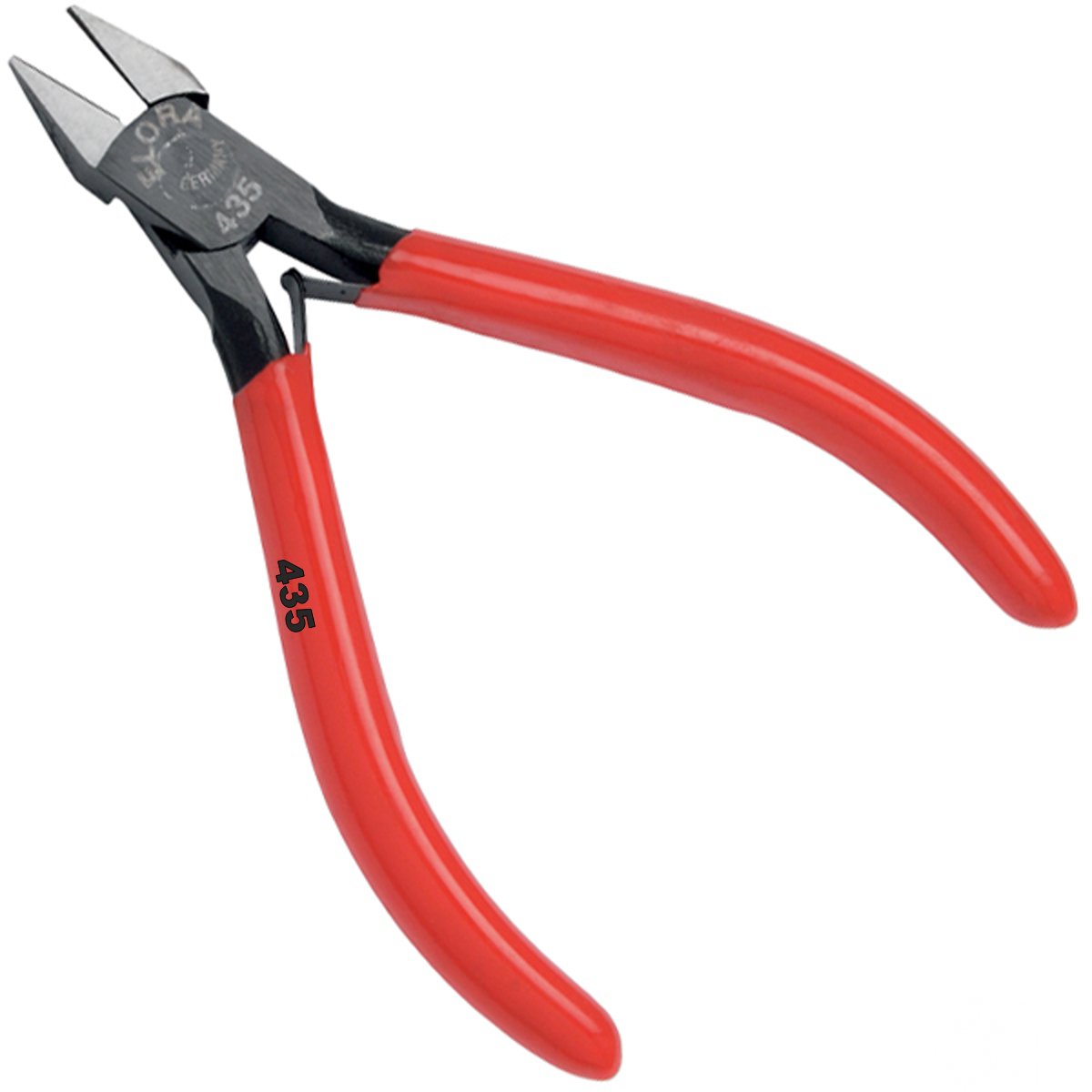 Kìm cắt cạnh mũi nhọn ELORA 435, lưỡi vát mép, cán bọc nhựa cách điện