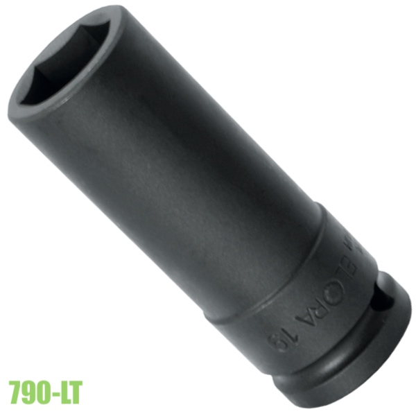 Đầu tuýp đen 6 cạnh ELORA 790LT, loại dài hệ inch và mét, 1/2 inch