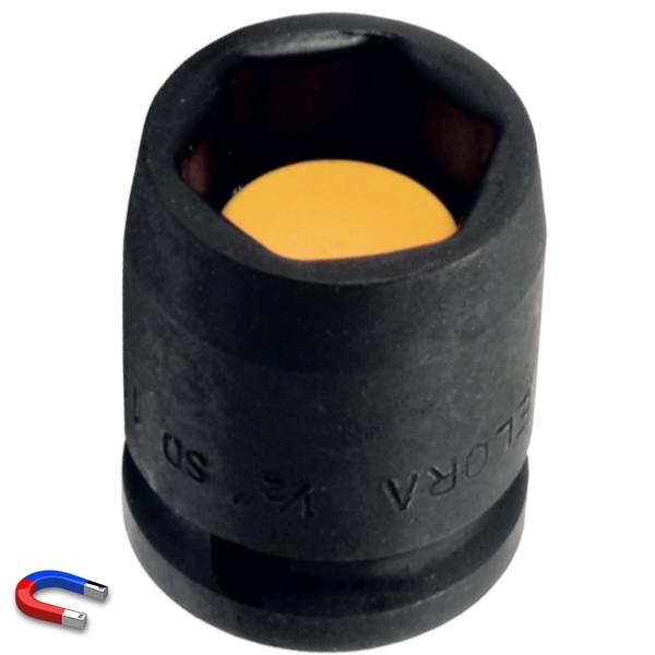 Đầu tuýp đen ELORA 790MG, có nam châm, đầu vuông 1/2 inch