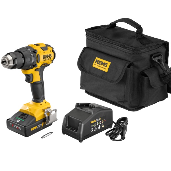 Bộ máy khoan pin REMS Helix VE Set, đầy đủ phụ kiện