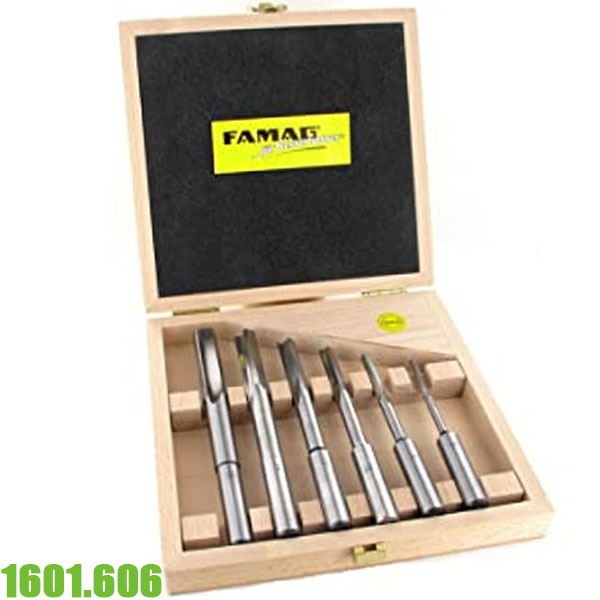 Bộ mũi phay gỗ FAMAG 1601.606, 6 chi tiết từ Ø6-16mm