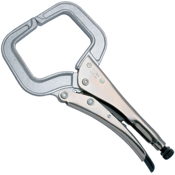 Kẹp bấm chết chữ C ELORA 507A, cán nhôm, ngàm rộng 0-180mm