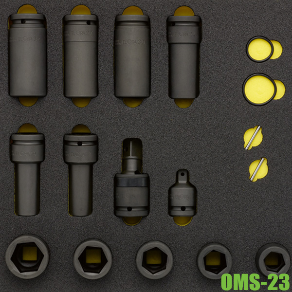 Bộ đầu tuýp đen 17 chi tiết ELORA OMS-23, vuông 3/4 inch