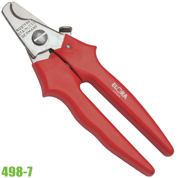 Kéo cắt đa năng mũi khuyết ELORA 498-7, cho dây đường kính đến Ø10 mm