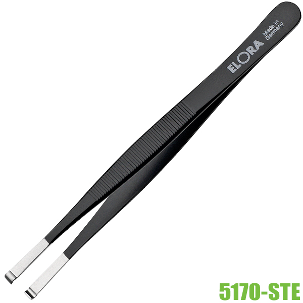 Nhíp chống tĩnh điện gắp linh kiện ELORA 5170-STE, mũi oval Ø0.8mm