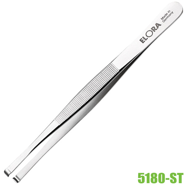 Nhíp gắp linh kiện ELORA 5180-ST, mũi khoét rãnh oval hướng ngang Ø1.5mm