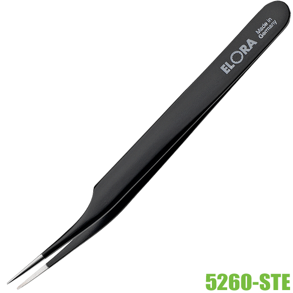 Nhíp gắp linh kiện chống tĩnh điện ELORA 5260-STE, mũi nhọn cong