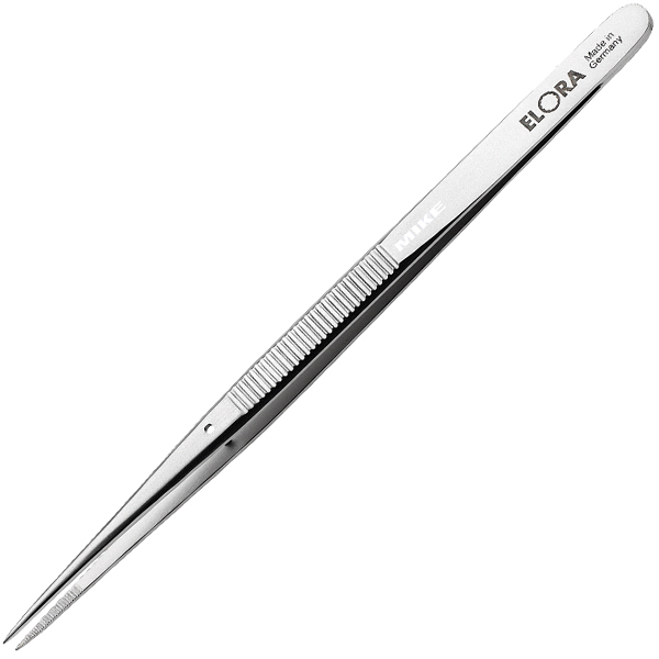 Nhíp gắp linh kiện ELORA 5320-ST, mũi nhọn thẳng có chốt giữ