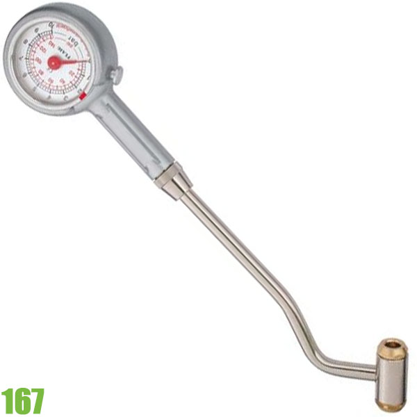 Đồng hồ đo áp suất lốp xe 0-10 bar ELORA 167 bằng gang đúc