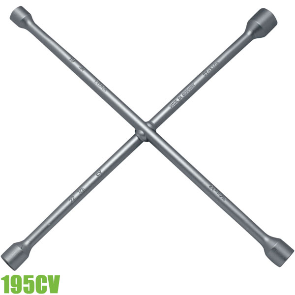 Đầu tuýp chữ thập 6 cạnh ELORA 195CV, Chrome-Vanadium