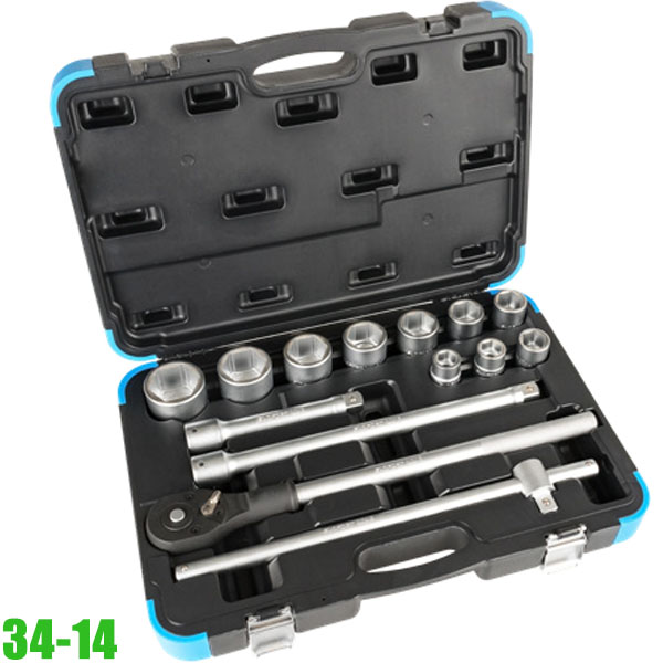 Bộ tuýp 34-14, 3/4 inch gồm 14 chi tiết 22-50mm. ELOFORT