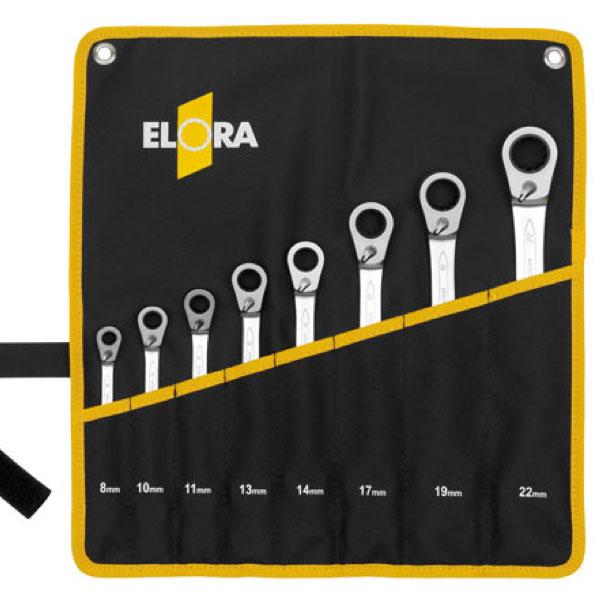 Bộ cờ lê vòng miệng tự động ELORA 204-JS8MT, từ 8-22mm