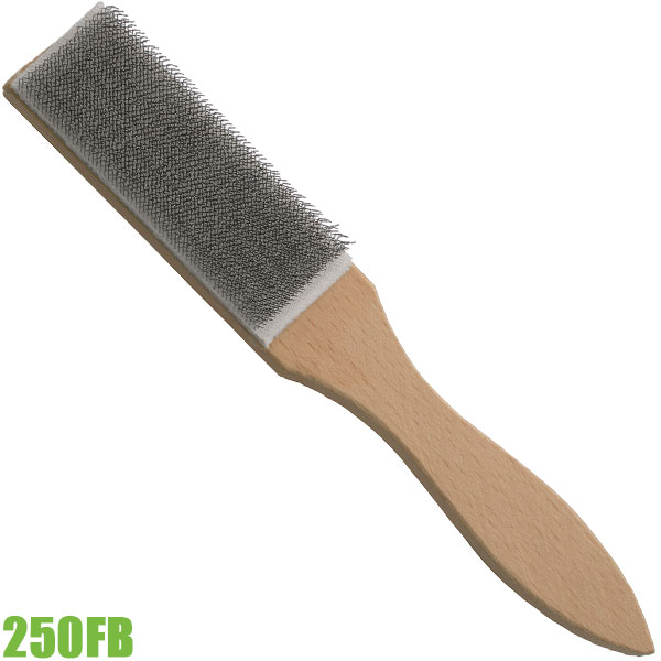 Bàn chải sắt mịn ELORA 250FB, cán gỗ 10 inch, 250x40mm