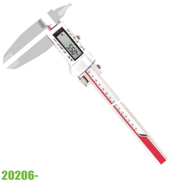 Thước cặp điện tử inox 20206, ngàm lớn chuẩn DIN 862