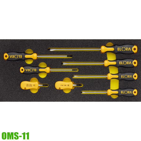 Bộ tua vít 5 cây dẹp, 3 cây bake ELORA OMS-11