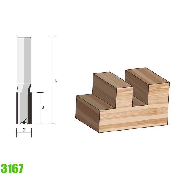 Mũi phay rãnh FAMAG 3167, tạo rãnh đơn ghép ván sâu 32mm