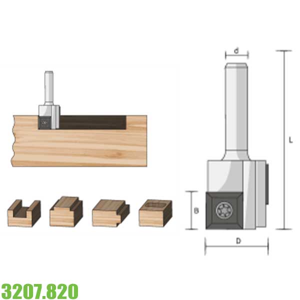 Mũi phay tạo rãnh 2 lưỡi carbide FAMAG 3207, có thể thay thế