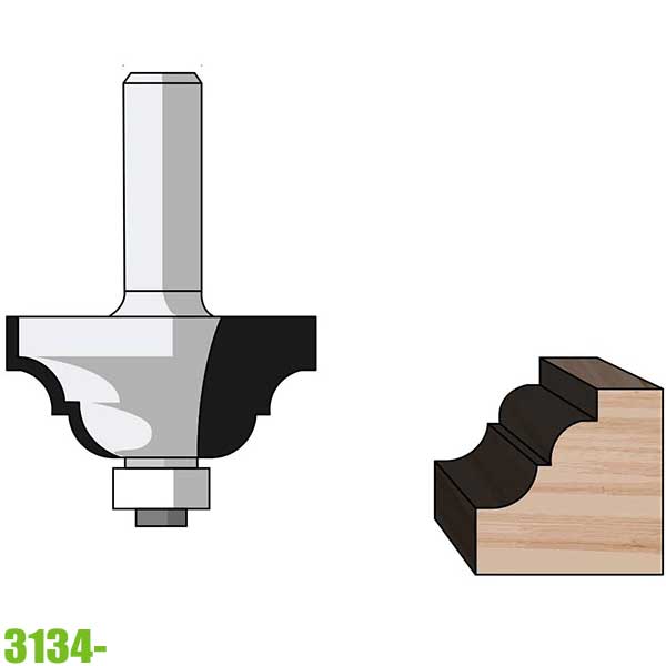 Mũi phay router trang trí hai nửa đường tròn FAMAG 3134