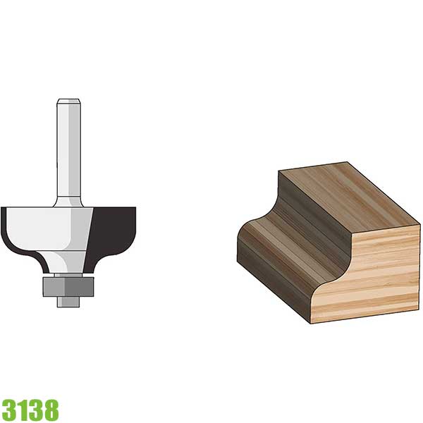 Mũi phay vát mép và trang trí hình gợn sóng FAMAG 3138