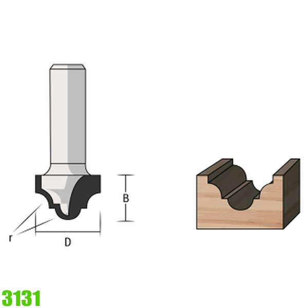 Dao phay rãnh hoa văn cổ điển thép TCT, FAMAG 3131