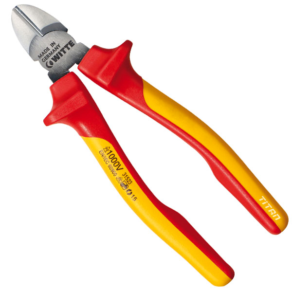 Kìm cắt cạnh 160mm PRO WITTE 31523, cách điện VDE 1000V