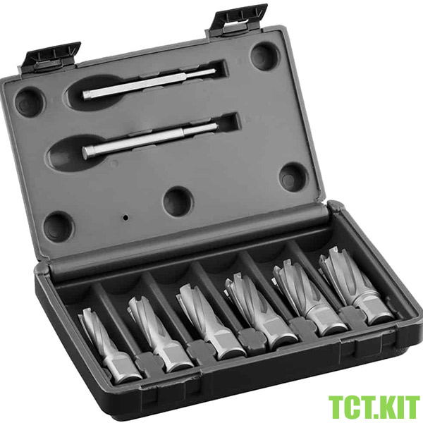 Bộ mũi khoan từ vật liệu TCT.KIT, gồm 6 mũi Ø12-22mm. Euroboor