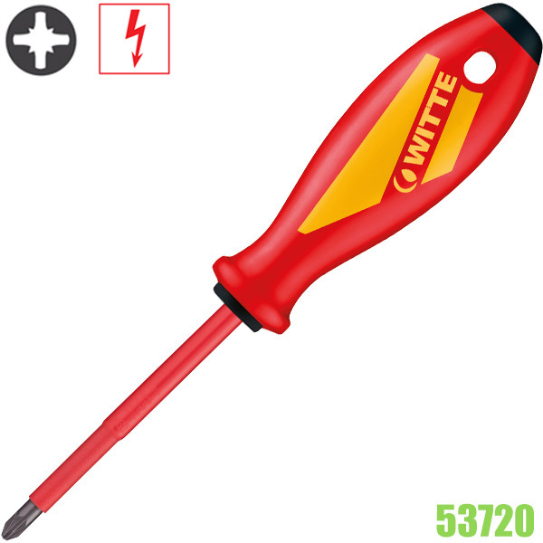 Tua vít hoa thị cách điện VDE 1000V size PZ2