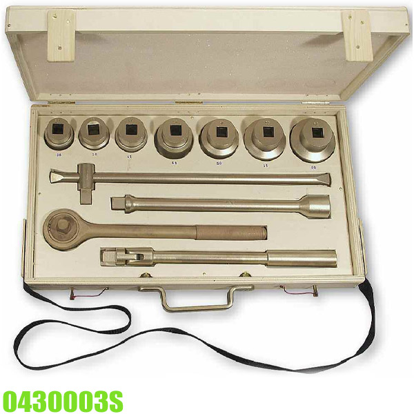 Bộ tuýp đầu khẩu ELORA 0430003S, hệ mét chống cháy nổ 12 chi tiết