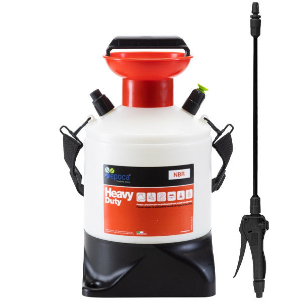 Bình phun hóa chất 5 lít TEC 5, gioăng NBR, nắp đỏ đen