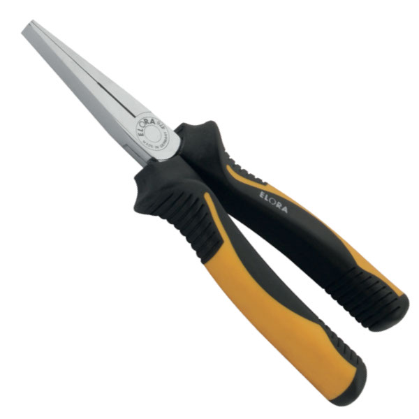 Kìm mỏ dẹt ELORA 476-Bi, đầu bằng, cán QUATROLIT 2C