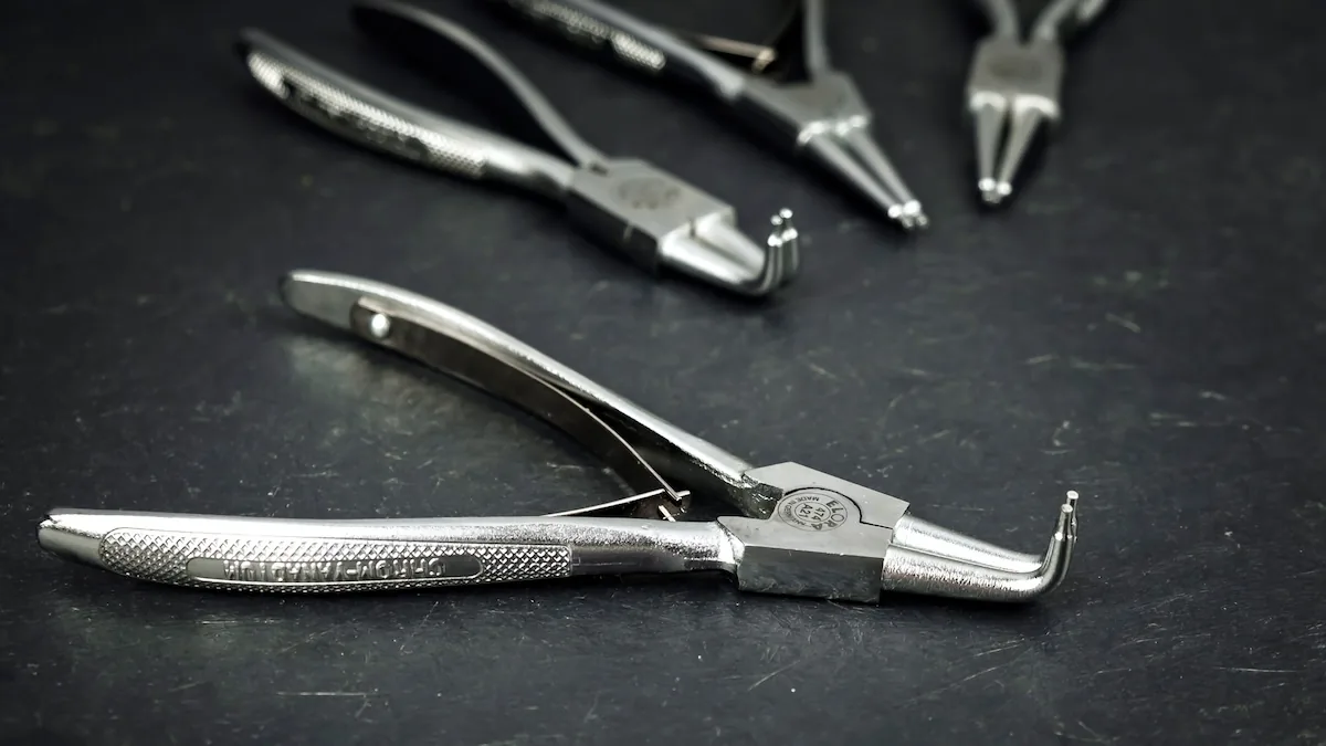 Kìm mở phe cài ELORA trong ngoài thẳng cong - made in Germany
