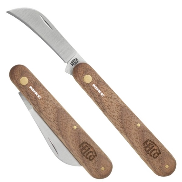 Dao chiết ghép cành cán gỗ FELCO 511, lưỡi thép cong