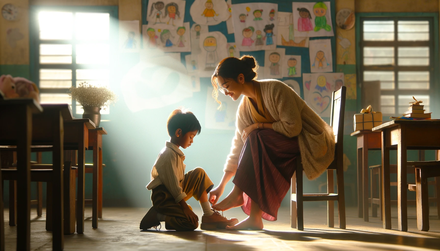 Cô giáo Thompson và Teddy