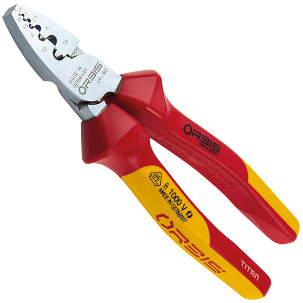 Kìm bấm cos 7 inch, mạ crom bóng gương, cán đỏ vàng cách điện