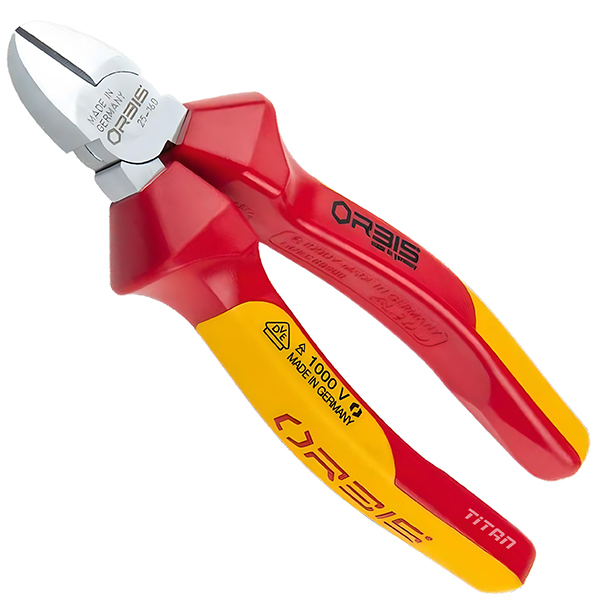 Kìm cắt cạnh 6¼", mạ crom bóng, cán cách điện VDE