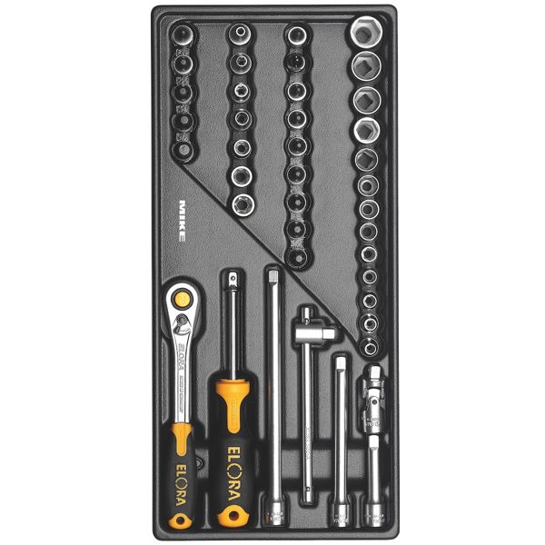 Bộ đầu tuýp ELORA MS-50, module đầu vuông 1/4 inch