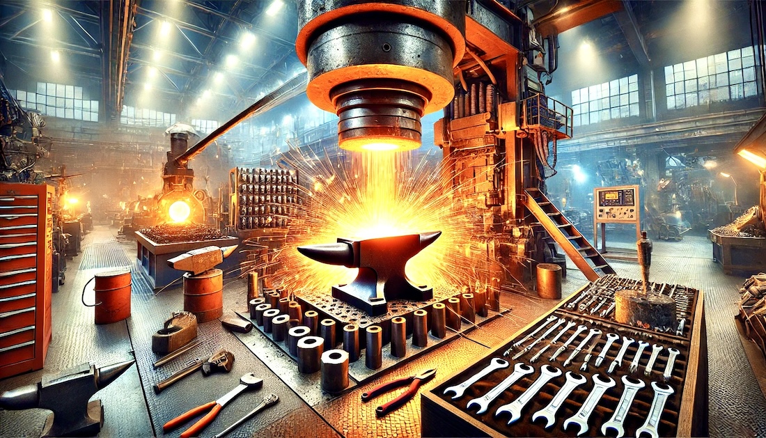 Thuật ngữ drop forged trong rèn nóng kim loại, chế tác công cụ