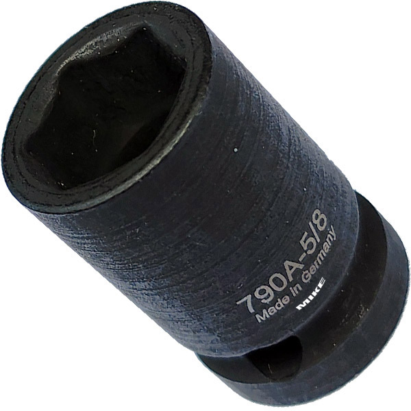 Đầu tuýp đen hệ inch ELORA 790A-5/8S loại ngắn, vuông 1/2 inch