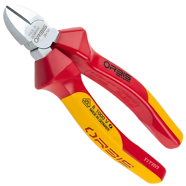 Kìm cắt cạnh 5¾", mạ crom bóng, cán cách điện VDE