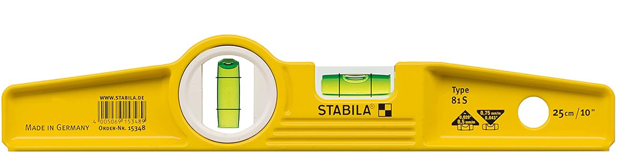 2 bọt thủy và không có nam châm Thước thủy STABILA Type 81 S Torpedo